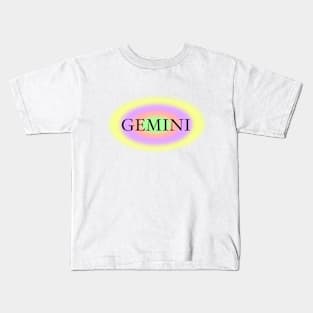 Glowing Aura Gemini Zodiac Sign Kids T-Shirt